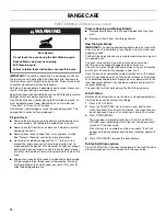 Preview for 14 page of Roper 9761805 Use & Care Manual