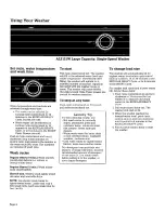 Preview for 4 page of Roper AL2121W Use And Care Manual