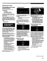 Preview for 5 page of Roper BGC430W BGP430W Use And Care Manual