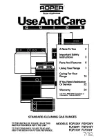 Preview for 1 page of Roper FGP310Y Use And Care Manual