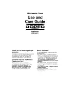 Preview for 1 page of Roper M-ME 08XW Use And Care Manual