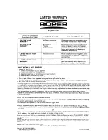 Preview for 48 page of Roper M-ME 08XW Use And Care Manual