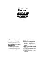 Preview for 1 page of Roper MCE04XW Use And Care Manual