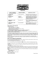 Preview for 26 page of Roper MFE14XW Use And Care Manual