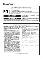 Preview for 3 page of Roper One speed automatic washer Use & Care Manual