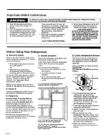 Предварительный просмотр 2 страницы Roper RT14CK Use And Care Manual