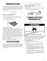 Preview for 13 page of Roper RT14ZKXKQ04 Use & Care Manual