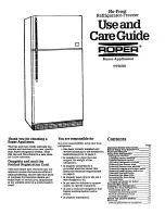 Roper RT25BK Use And Care Manual preview