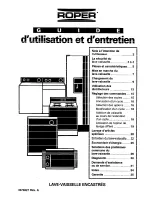 Предварительный просмотр 30 страницы Roper UNDERCOUNTER DISHWASHERS User And Care Manual