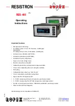 Preview for 1 page of Ropex RES-445 Operating Instructions Manual