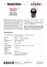 Ropex RESISTRON PD-3 Quick Start Manual предпросмотр