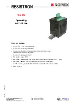 Предварительный просмотр 1 страницы Ropex RESISTRON RES-402 Operating Instructions Manual