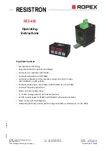 Preview for 1 page of Ropex RESISTRON RES-408 Operating Instructions Manual