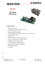 Ropex Resistron RES-430 Series Operating Instructions Manual preview