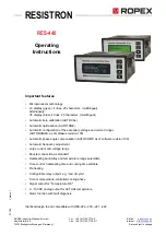 Ropex RESISTRON RES-440 Operating Instructions Manual preview