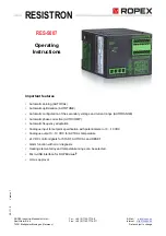 Предварительный просмотр 1 страницы Ropex RESISTRON RES-5007 Operating Instructions Manual