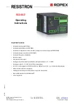 Ropex RESISTRON RES-5027 Operating Instructions Manual preview