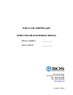 Ros IC-15X Operation And Maintenance Manual preview