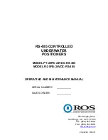 Preview for 1 page of Ros PT-25FB-24VDC-RS-485 Operating And Maintenance Manual