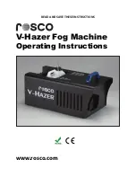 Rosco V-Hazer Operating Instructions Manual preview