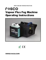 Rosco Vapour Plus Operating Instructions Manual preview