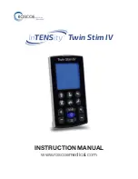 Roscoe Medical InTENSity Twin Stim IV Instruction Manual предпросмотр