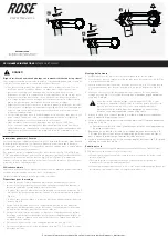 Preview for 3 page of ROSE Bikes UR-100 Quick Start Manual