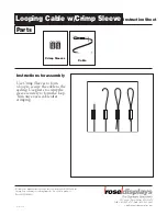 ROSE DISPLAYS CABLE AND CRIMP SLEEVES Instruction Sheet preview