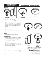 ROSE DISPLAYS SNAIL ADHESIVE WITH CEILING SLUG Installation Instructions предпросмотр