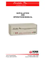 Rose electronics Caretaker Plus CTP-4P Installation And Operation Manual предпросмотр