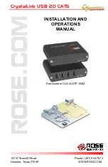 Rose electronics CLK-4U2TP-100M Installation And Operation Manual предпросмотр