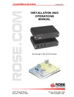 Предварительный просмотр 1 страницы Rose electronics CRK-1DTXT-EX45/A1 Installation And Operation Manual