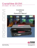 Предварительный просмотр 1 страницы Rose electronics CRK-1DTXT-EX6 Installation And Operation Manual