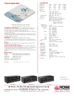 Предварительный просмотр 2 страницы Rose electronics CRK-1P1V Specifications