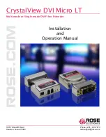 Rose electronics CRK-T1DFXDM-DLT Installation And Operation Manual предпросмотр