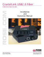 Rose electronics CrystalLink CLK-4U2FMB-500M Installation And Operation Manual предпросмотр