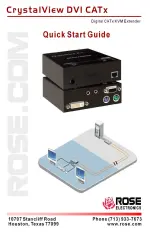 Предварительный просмотр 1 страницы Rose electronics CrystalView DVI CAT Series Quick Start Manual