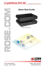 Rose electronics CrystalView DVI EX Quick Start Manual предпросмотр