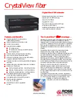 Предварительный просмотр 1 страницы Rose electronics CrystalView fiber  CRK-1DFM/SUN Specifications