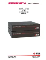 Rose electronics CRYSTALVIEW USB 1.1 Installation And Operation Manual предпросмотр