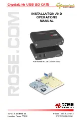 Rose electronics Cybernetech CLK-2U2TP-100M Installation And Operation Manual предпросмотр