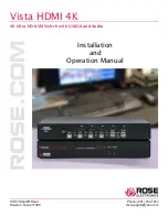 Rose electronics KVM-4THD/4K Installation And Operation Manual preview