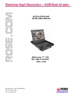 Rose electronics KVM Rack Drawer Installation And Operation Manual preview