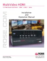 Rose electronics MultiVideo HDMI MDM-4T2HD-A1
MultiVideo HDMI MDM-4T4HD-A1 Installation And Operation Manual предпросмотр