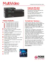 Предварительный просмотр 1 страницы Rose electronics MultiVideo MEB-4U2V Specifications