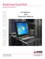 Preview for 1 page of Rose electronics RackView Dual Rail RV1-CDKVT17/DVI Installation And Operation Manual