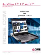 Rose electronics RackView RV1-CAKVT17/DVI Installation And Operation Manual preview