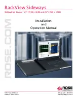 Rose electronics RackView RV1-CAKVT21L/DVI/Kn Installation And Operation Manual preview