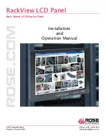 Preview for 1 page of Rose electronics RackView RVR-LCDA17-4K Installation And Operation Manual