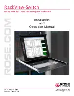 Rose electronics RackView-Switch RV1-CSKVT17/DVI Installation And Operation Manual preview